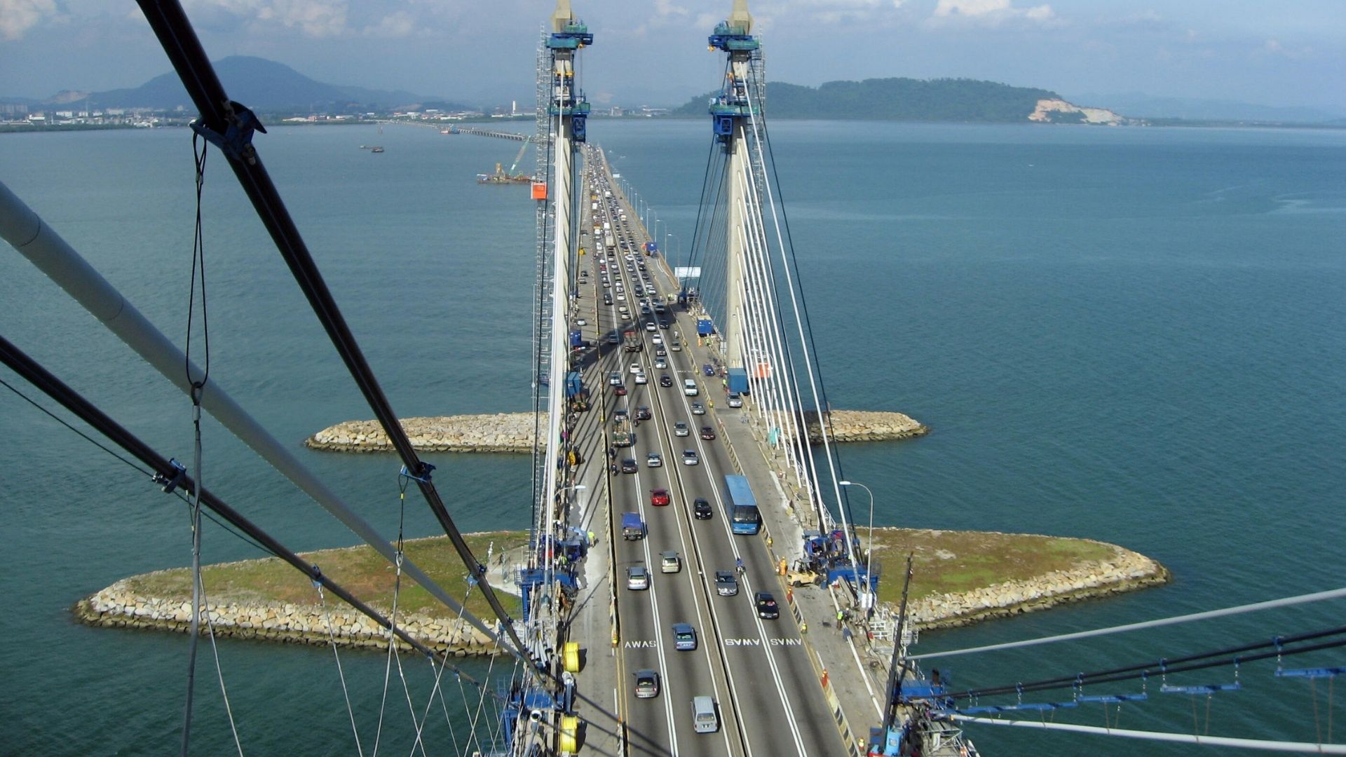 Stay cables replacement under traffic for Penang bridge in Malaysia